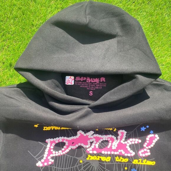 Young Thug Sp5der Black Pink Hoodie - Picture 4 of 11